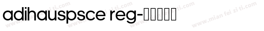 AdiHausPSCE Reg字体转换
